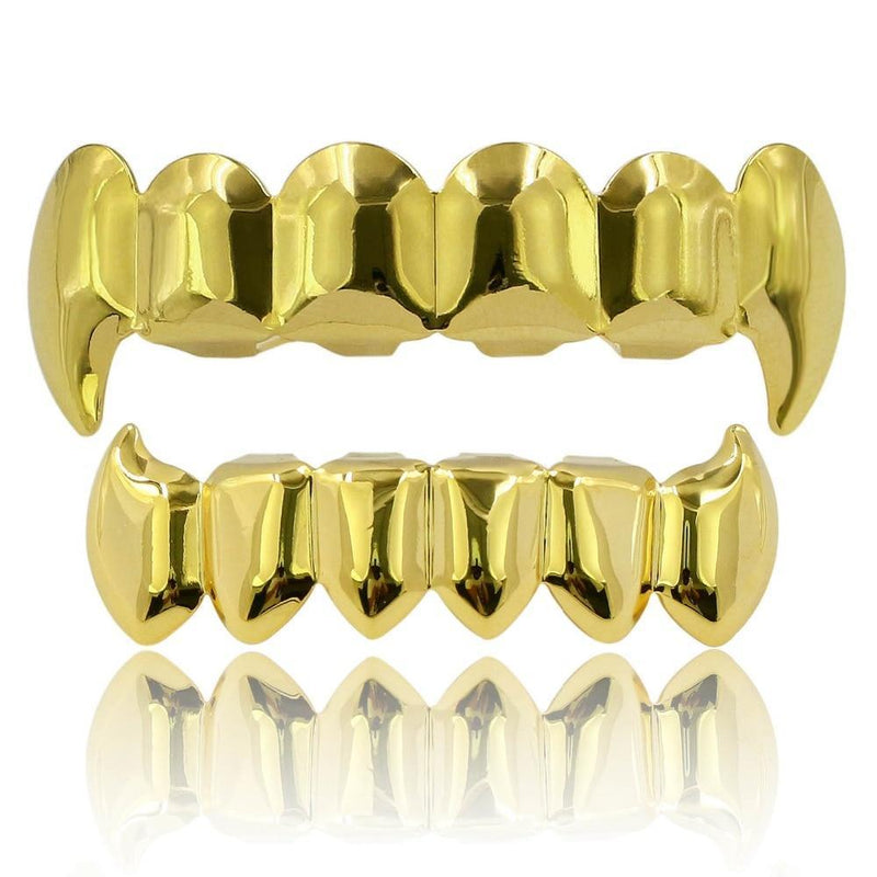 6 TOOTH VAMPIRE FANG GRILLZ 14K - ICECI