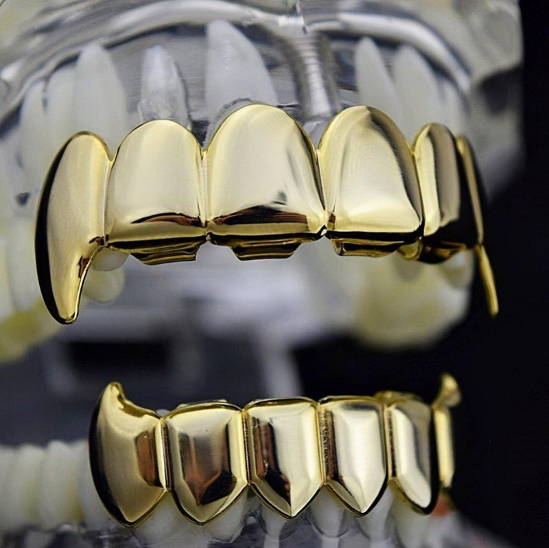 6 TOOTH VAMPIRE FANG GRILLZ 14K - ICECI