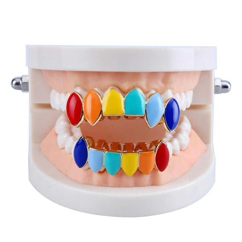 69 RAINBOW TEETH GRILLZ 14K - ICECI