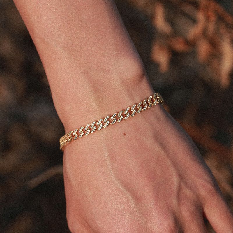 14k Gold Filled Miami Cuban Link Bracelets or Anklet 6mm Thickness, Cu –  Dijujewel