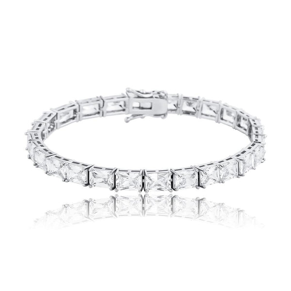 6MM RECTANGULAR BAGUETTE TENNIS BRACELET 14K - ICECI