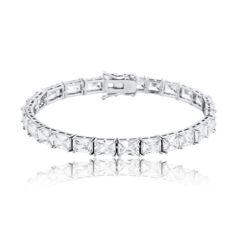 6MM RECTANGULAR BAGUETTE TENNIS BRACELET 14K - ICECI