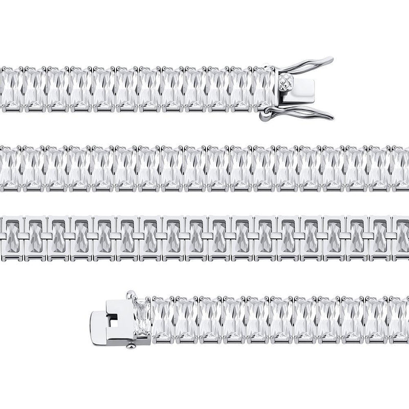 8MM BAGUETTE TENNIS BRACELET 14K - ICECI