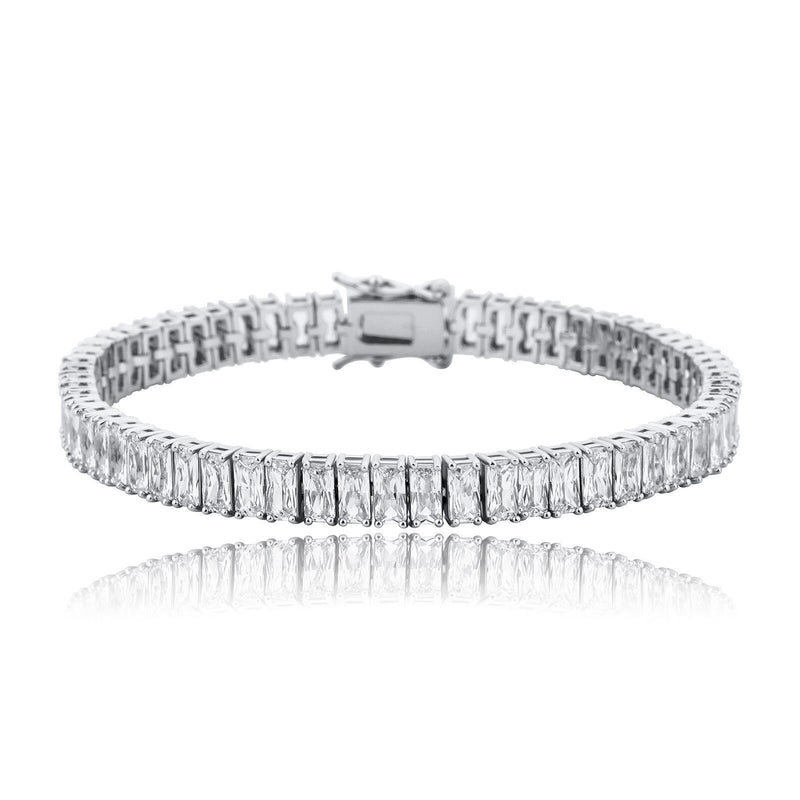 8MM BAGUETTE TENNIS BRACELET 14K - ICECI