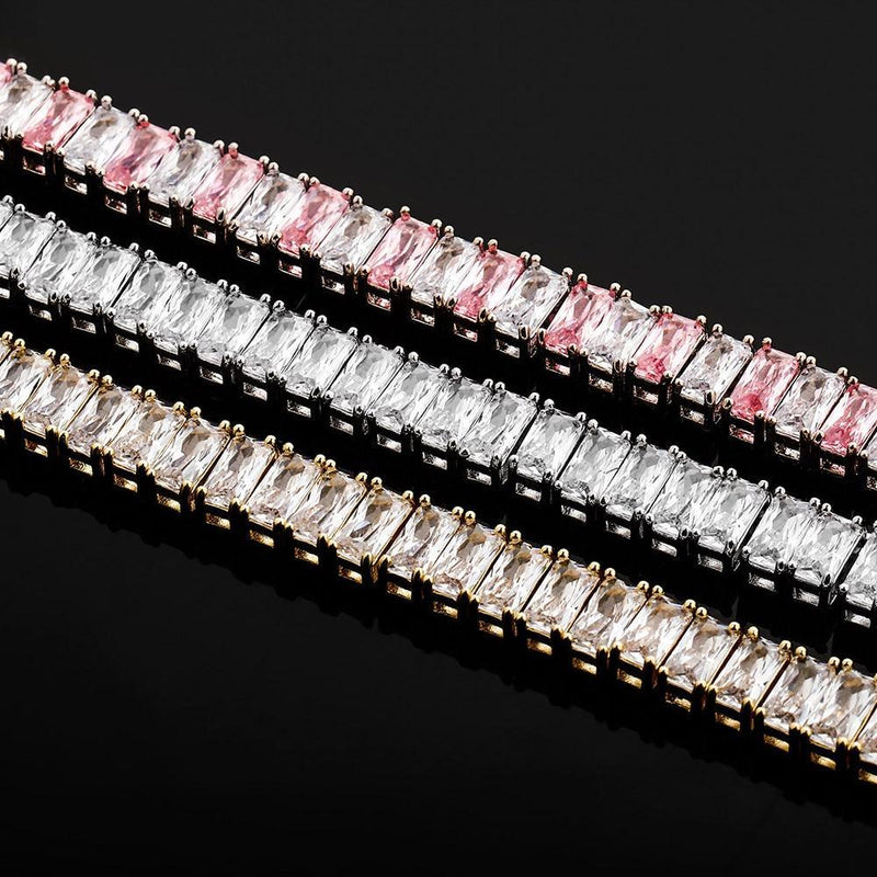 8MM BAGUETTE TENNIS CHAIN 14K - ICECI