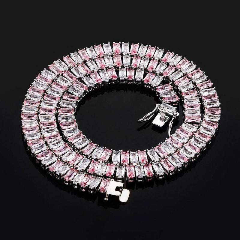 8MM BAGUETTE TENNIS CHAIN 14K - ICECI