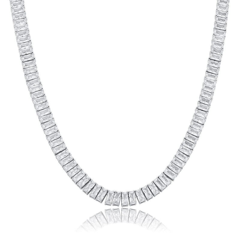 8MM BAGUETTE TENNIS CHAIN 14K - ICECI