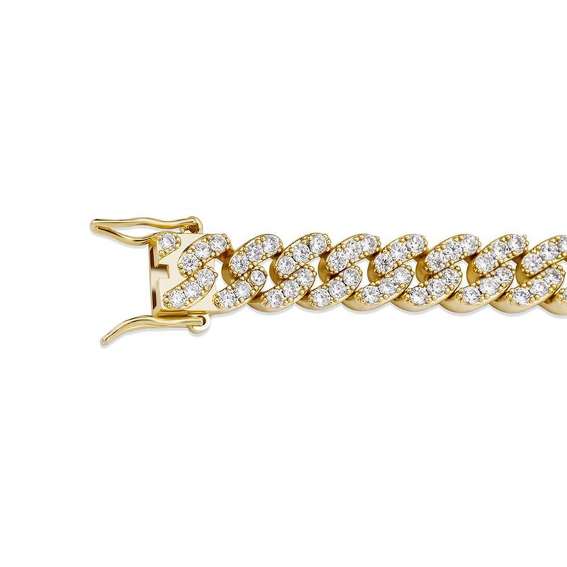 8MM BUTTERFLY CUBAN BRACELET 14K - ICECI