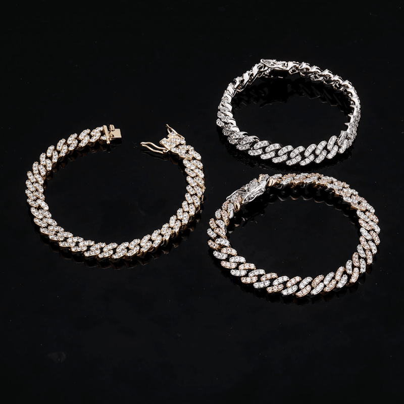 8MM ICY CUBAN LINK BRACELET 14K - ICECI