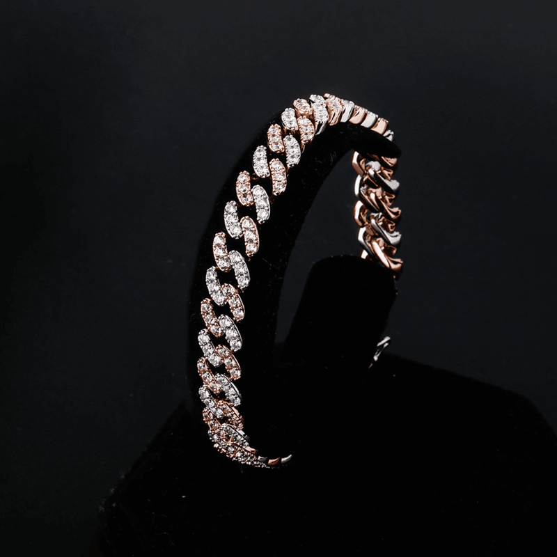 8MM ICY CUBAN LINK BRACELET 14K - ICECI