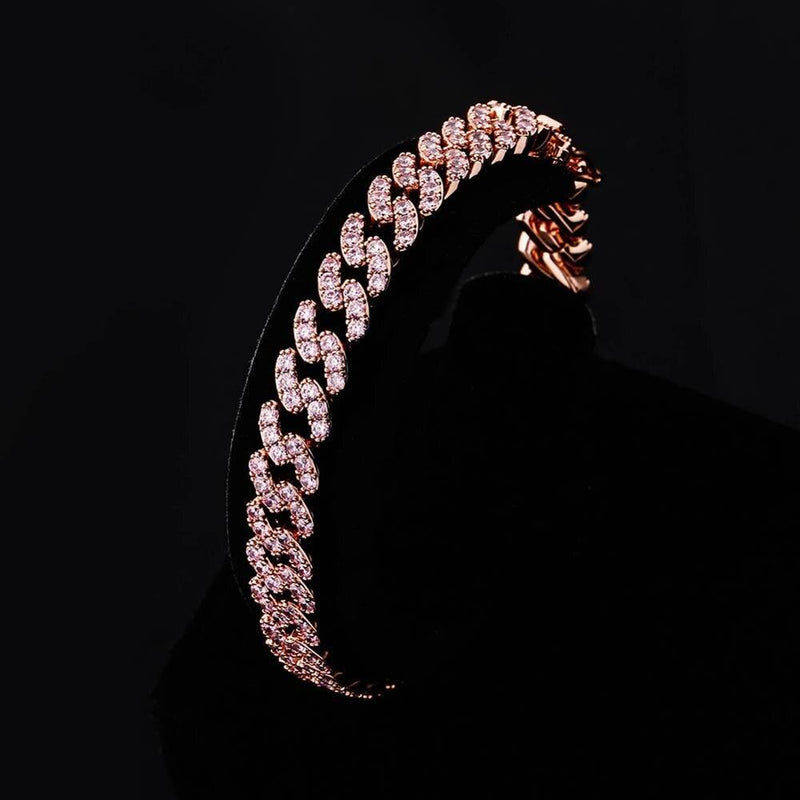 8MM ICY CUBAN LINK BRACELET 14K - ICECI