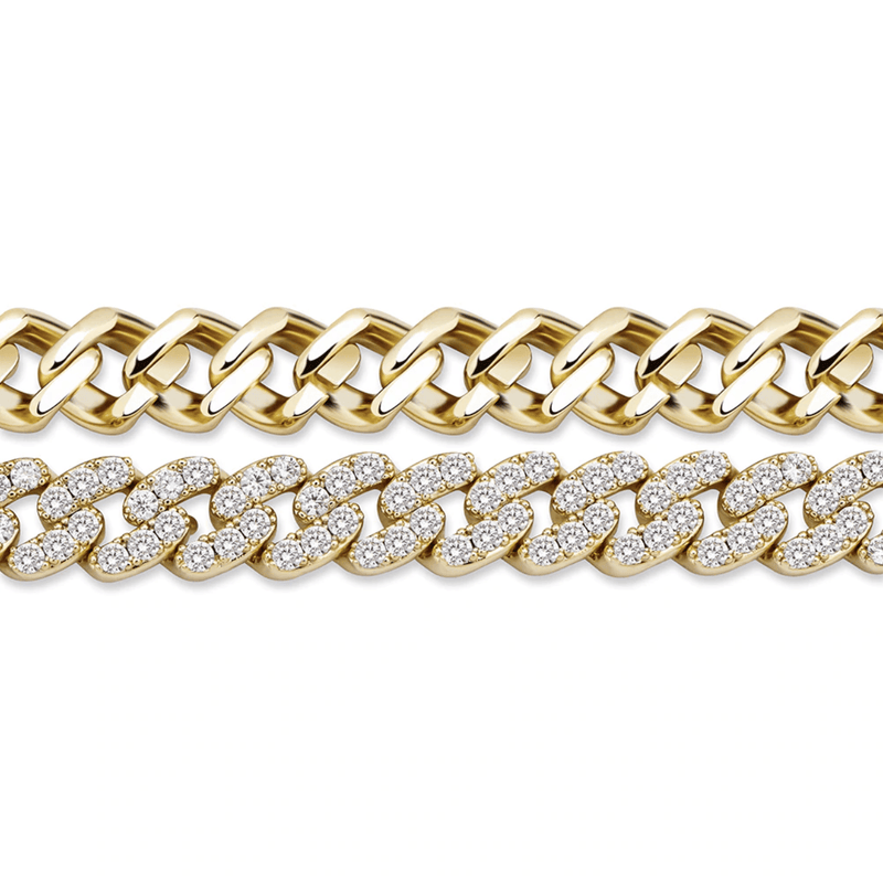 8MM ICY CUBAN LINK BRACELET 14K - ICECI