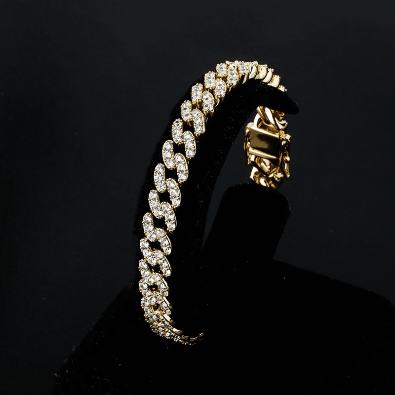 8MM ICY CUBAN LINK BRACELET 14K - ICECI