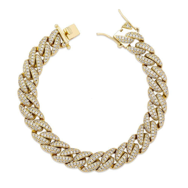 9MM ICY CUBAN LINK BRACELET 14K - ICECI