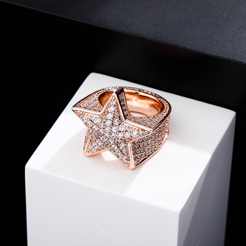 Diamond Star Ring 14K