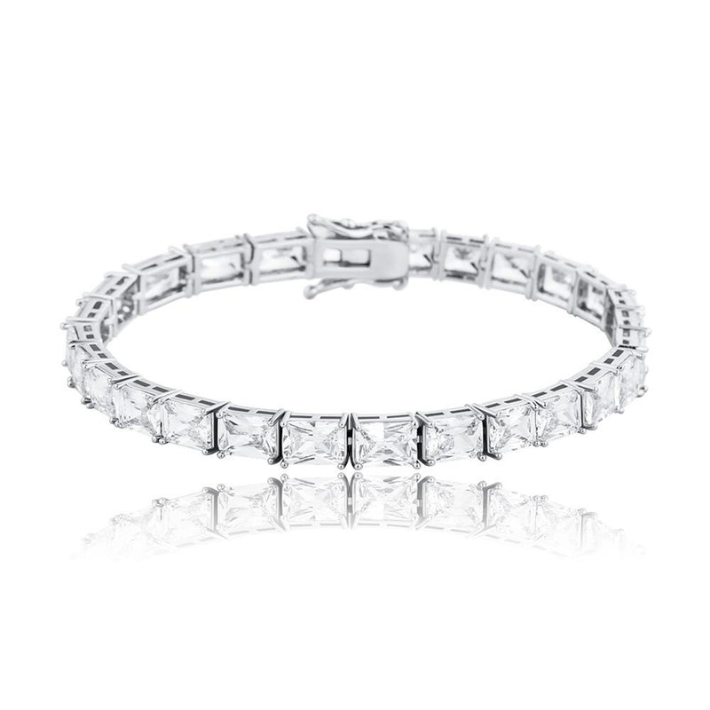 6mm Rectangular Baguette Tennis Bracelet 14K