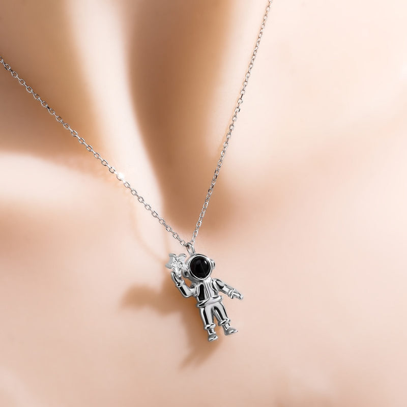 ASTRONAUT PENDANT 14K X STERLING SILVER - ICECI