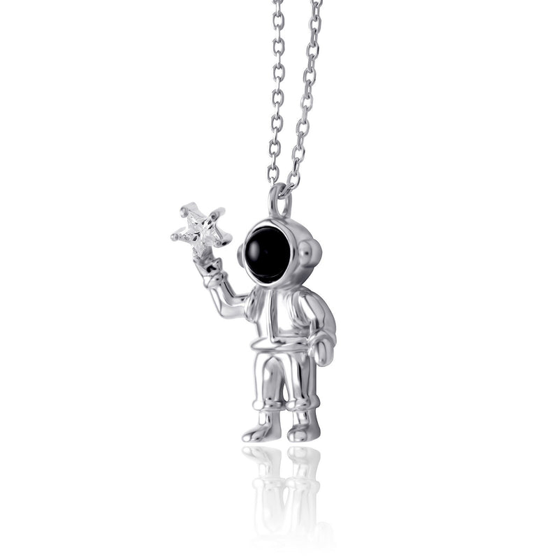 ASTRONAUT PENDANT 14K X STERLING SILVER - ICECI