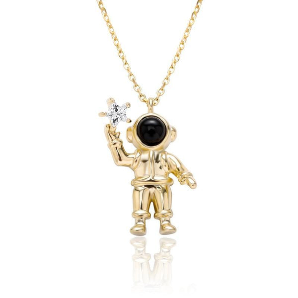 ASTRONAUT PENDANT 14K X STERLING SILVER - ICECI