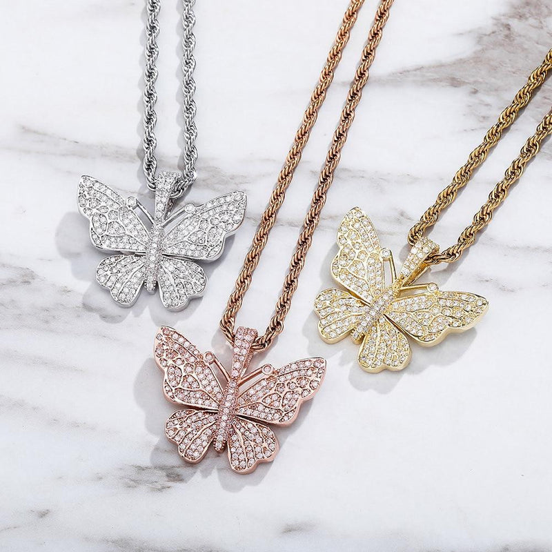 BABY BUTTERFLY PENDANT 14K - ICECI