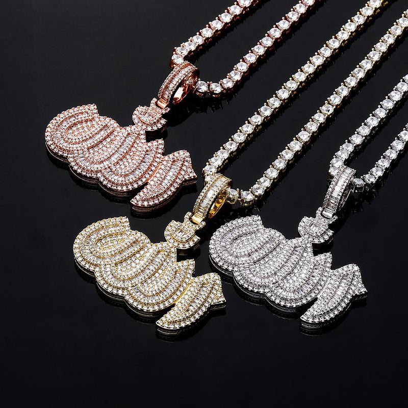BAGUETTE ALLAH PENDANT 14K - ICECI