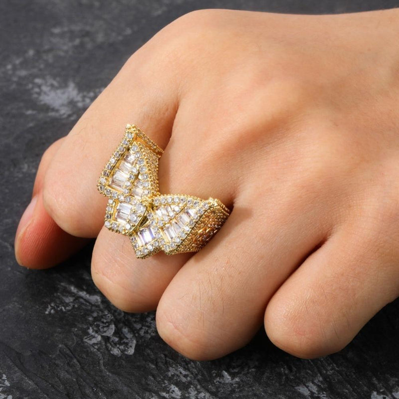 BAGUETTE BUTTERFLY RING 14K - ICECI