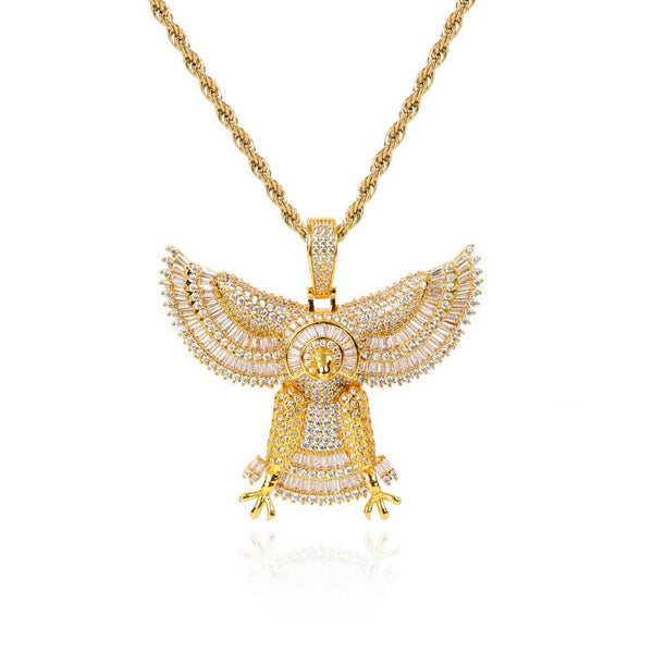 Baguette Eagle Pendant 14K - ICECI