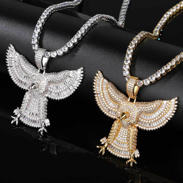 Baguette Eagle Pendant 14K - ICECI