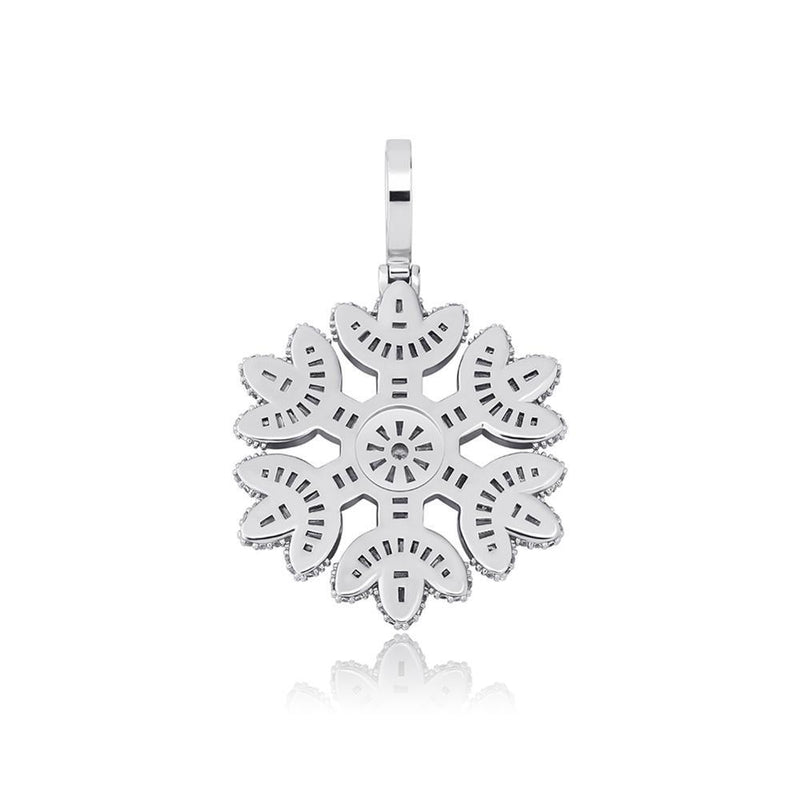 BAGUETTE SNOWFLAKE PENDANT 14K - ICECI