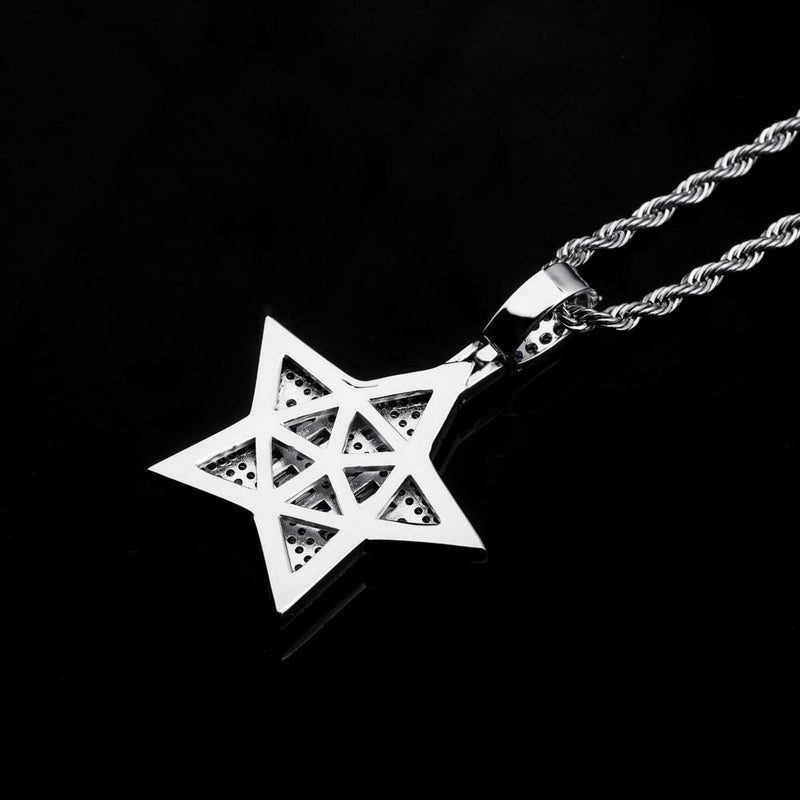 BAGUETTE STAR PENDANT 14K - ICECI