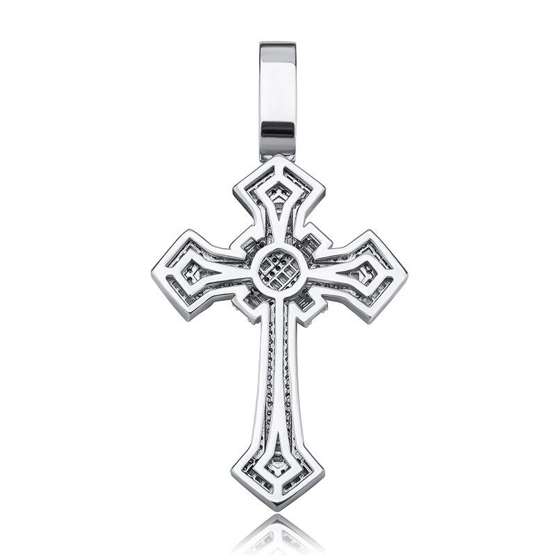 BAGUETTE X CROSS PENDANT 14K - ICECI