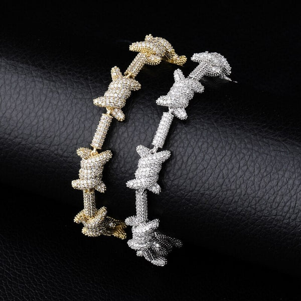 Barbed Wire Bracelet 14K - ICECI