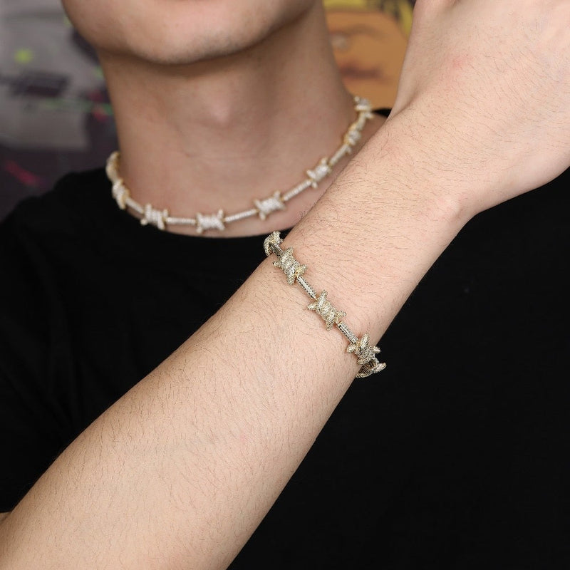 Barbed Wire Bracelet 14K - ICECI