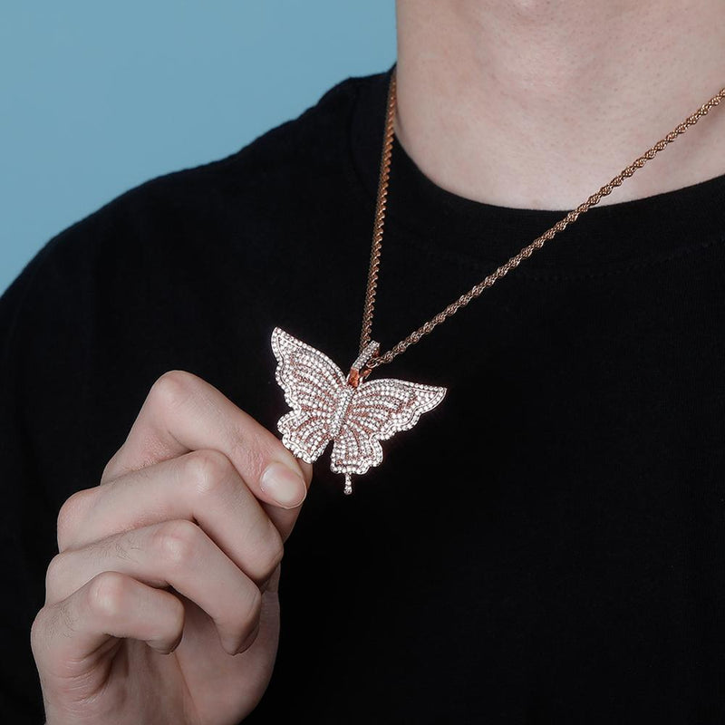BLOSSOM BUTTERFLY PENDANT 14K - ICECI
