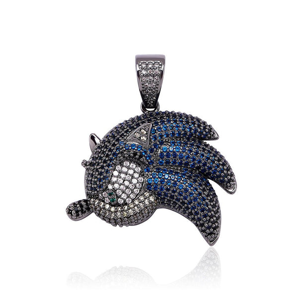 Blue Hedgehog Pendant 18K - ICECI