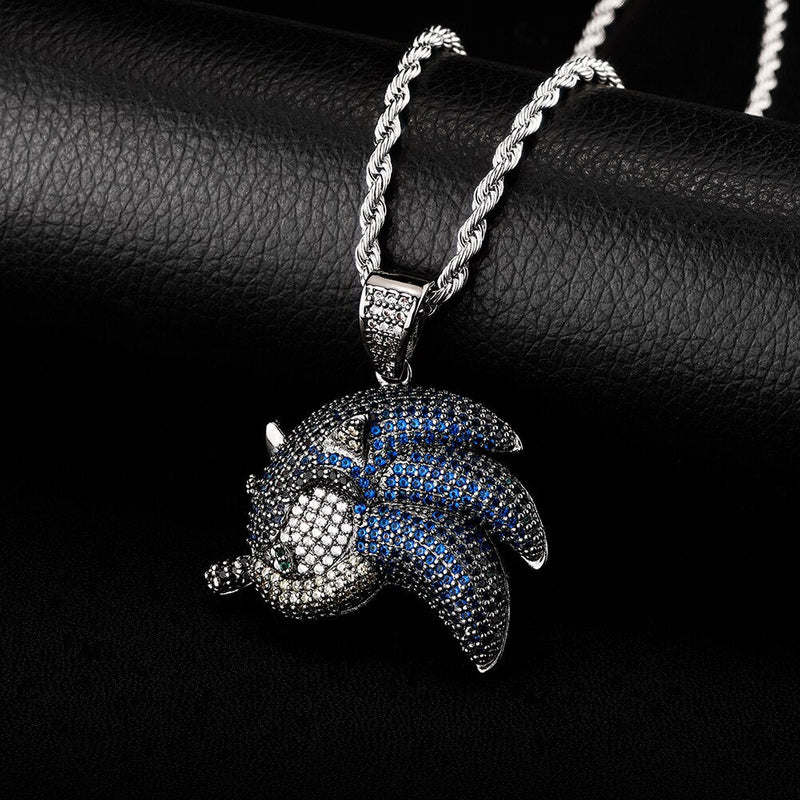 Blue Hedgehog Pendant 18K - ICECI