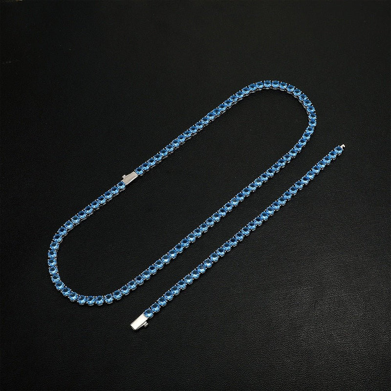Blue Tennis Chain 14K - ICECI
