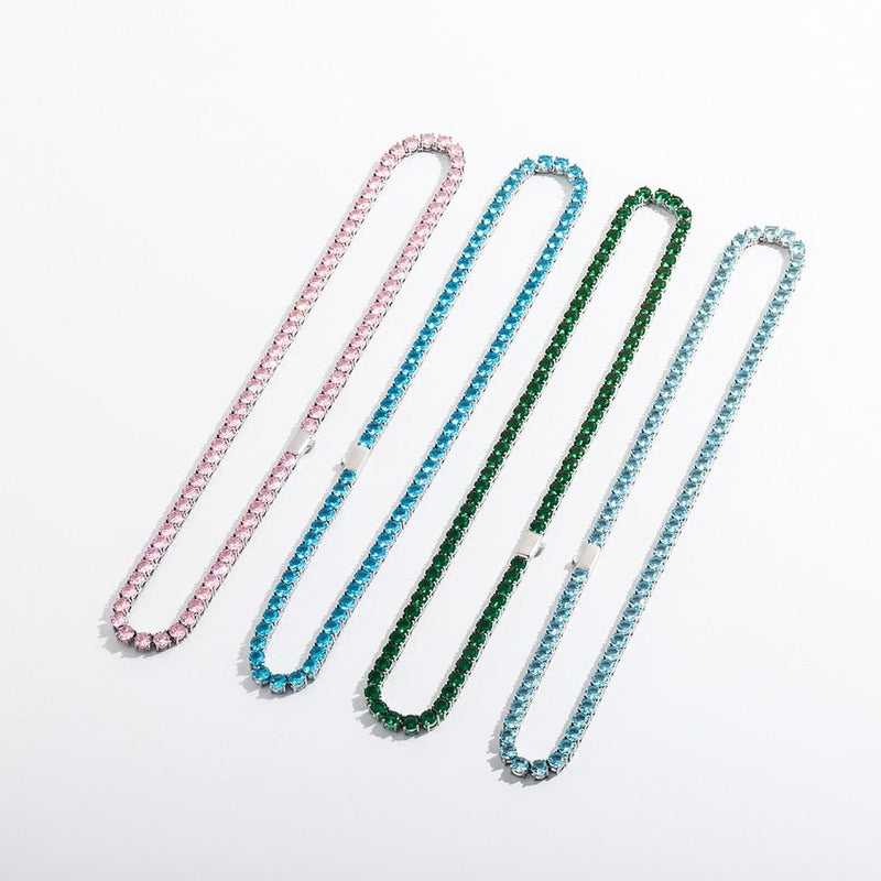 Blue Tennis Chain 14K - ICECI