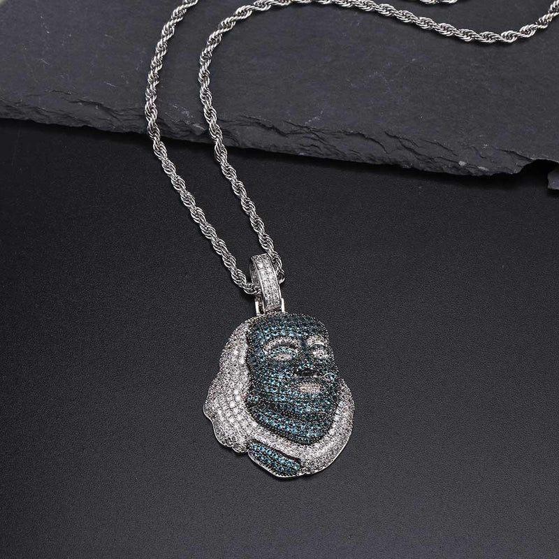 BLUEFACE BENJAMIN FRANKLIN PENDANT 18K - ICECI