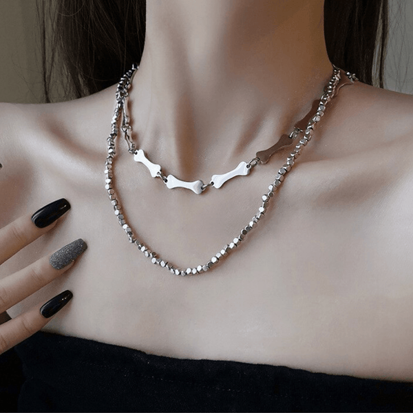 Bone Choker Necklace 14K - ICECI