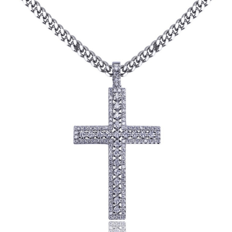 Bubbly Cross Pendant 18K - ICECI