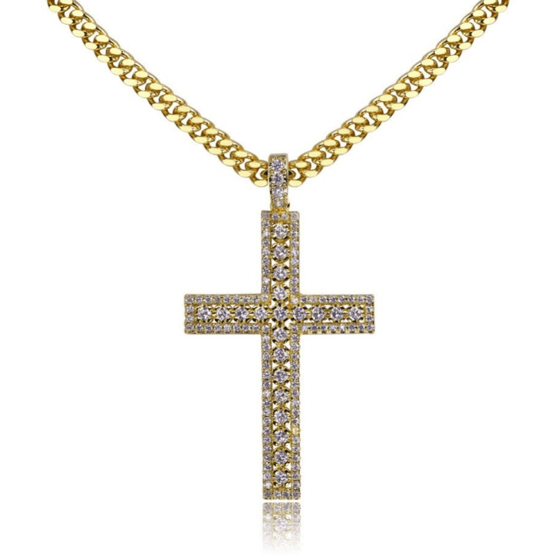 Bubbly Cross Pendant 18K - ICECI