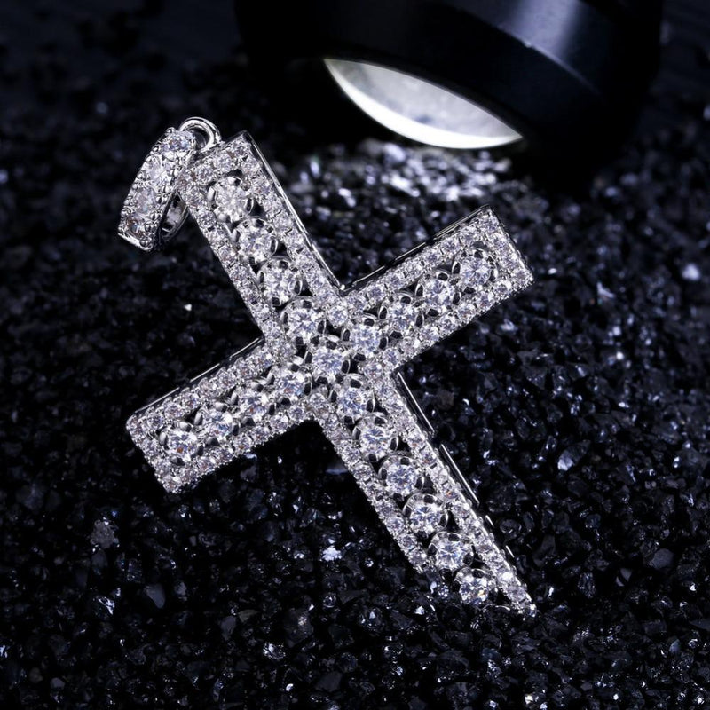 Bubbly Cross Pendant 18K - ICECI