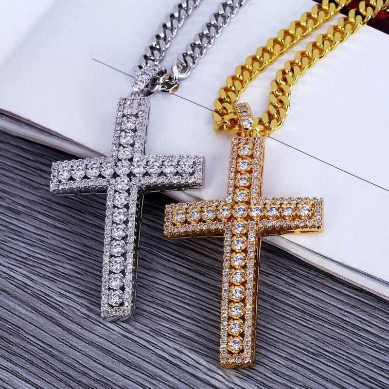 Bubbly Cross Pendant 18K - ICECI