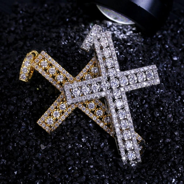 Bubbly Cross Pendant 18K - ICECI