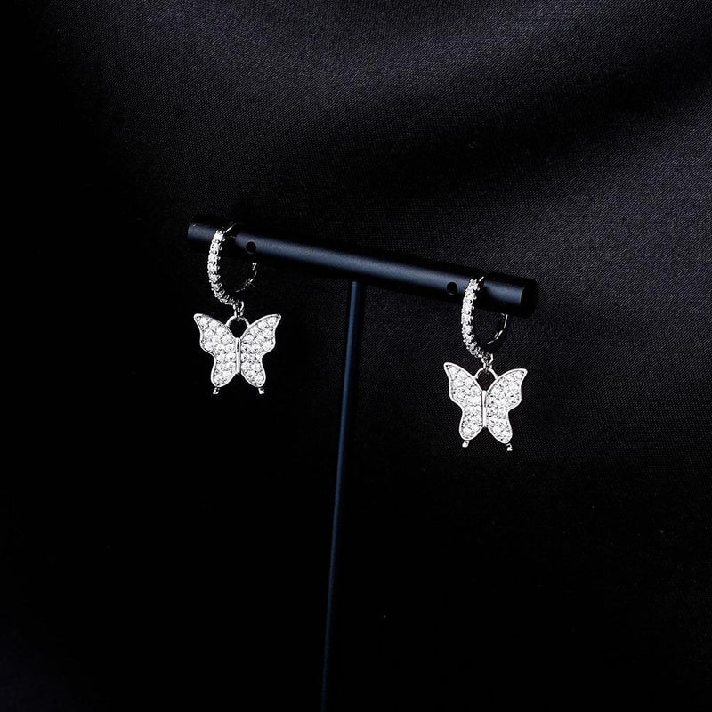 BUTTERFLY DROP EARRINGS 14K - ICECI