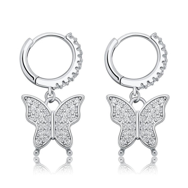 BUTTERFLY DROP EARRINGS 14K - ICECI