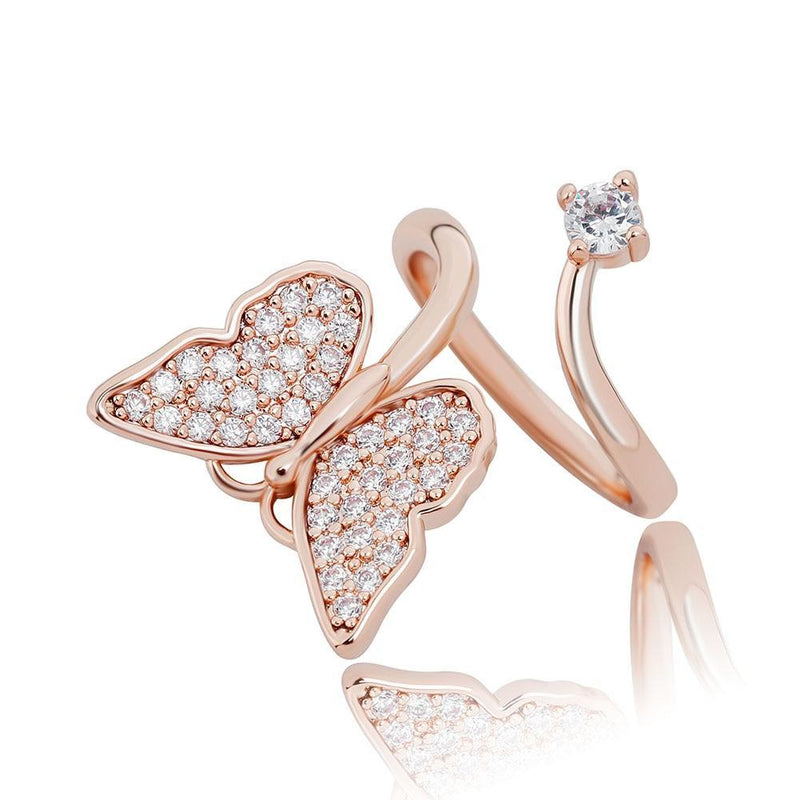 BUTTERFLY NAIL RING 14K - ICECI