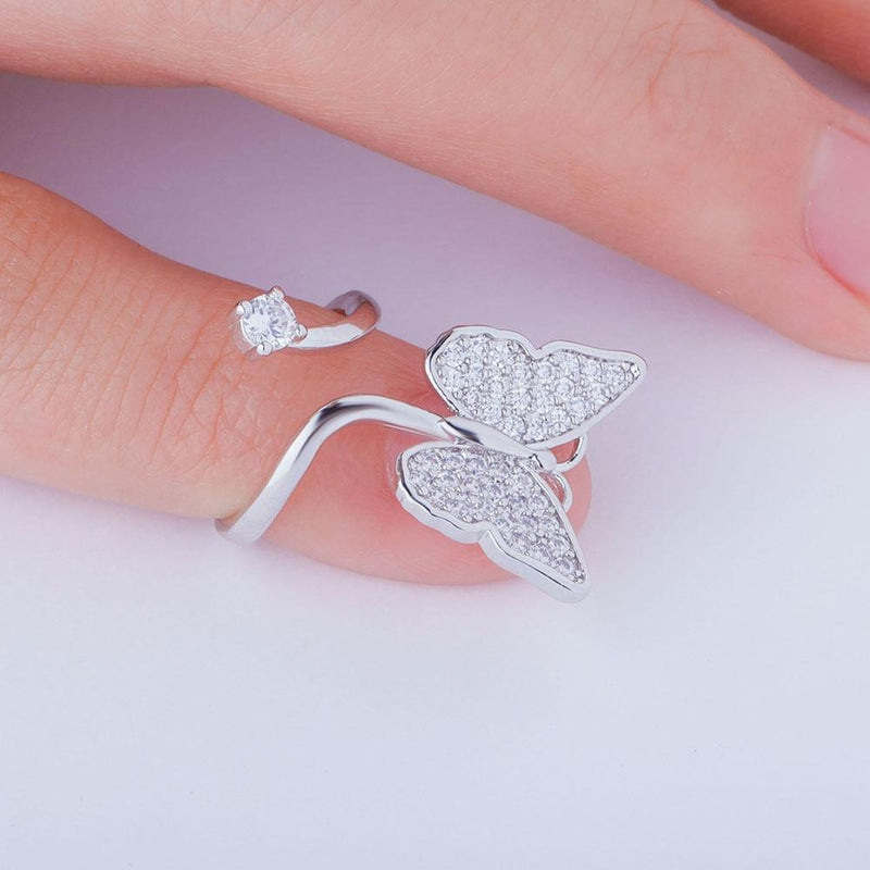 BUTTERFLY NAIL RING 14K - ICECI