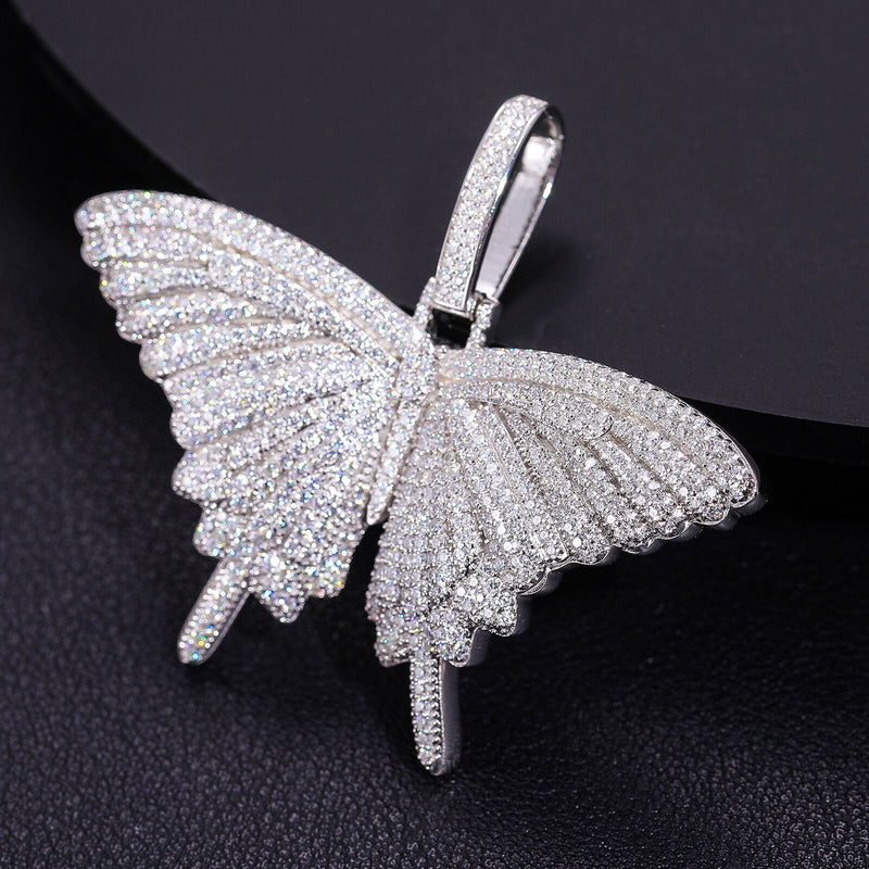 Butterfly Pendant 18K x Moissanite - ICECI